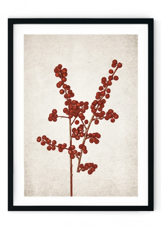 Tree with Berries Giclee Print