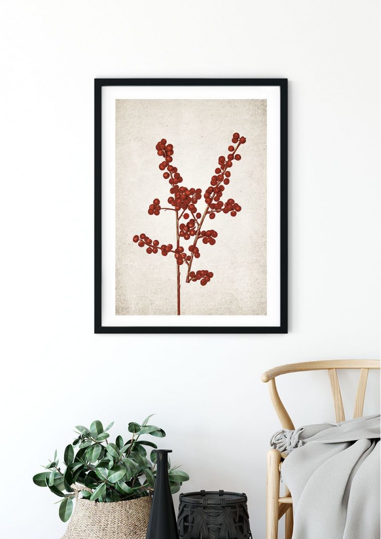Tree with Berries Giclee Print