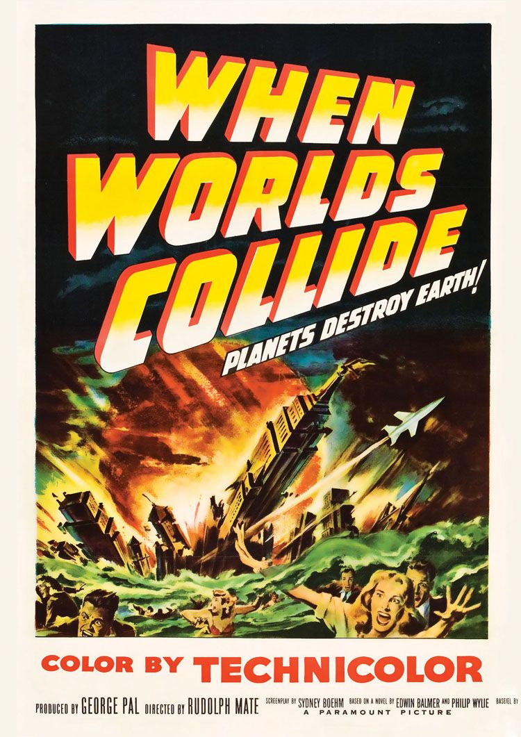 When Worlds Collide Retro Film Poster When Worlds Collide Retro Film Poster