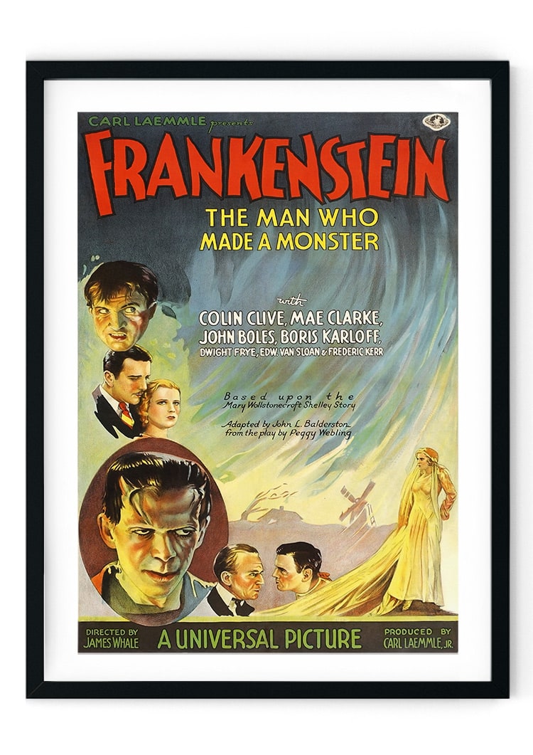 Frankenstein Retro Film Poster