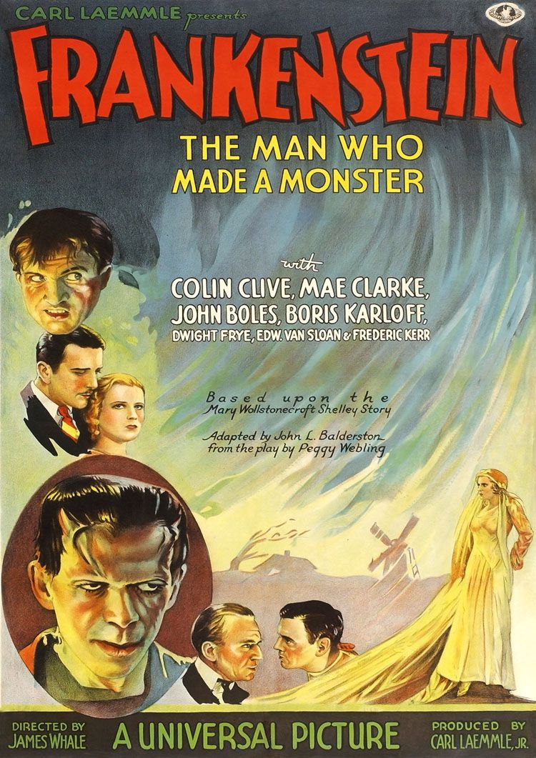 Frankenstein Retro Film Poster Frankenstein Retro Film Poster