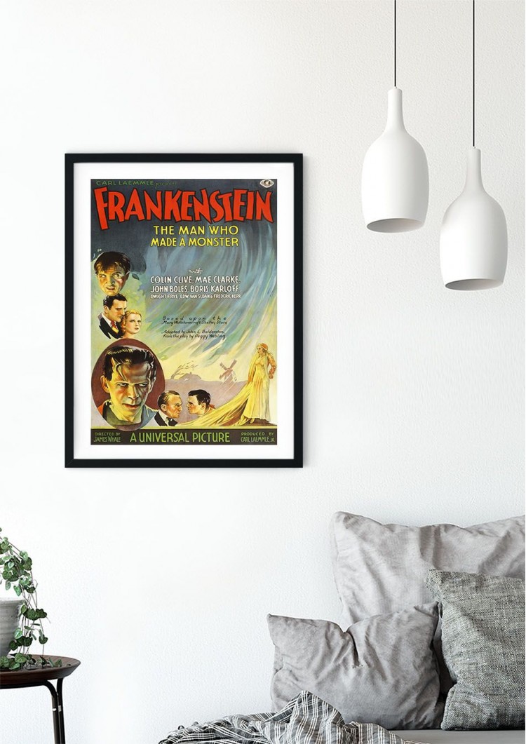 Frankenstein Retro Film Poster Frankenstein Retro Film Poster