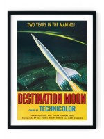 Destination Moon Retro Film Poster