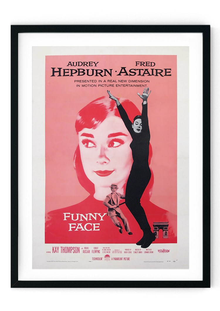 Funny Face Audrey Hepburn Retro Film Poster