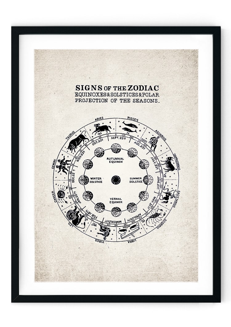 Signs of the Zodiac Star Signs Giclee Print