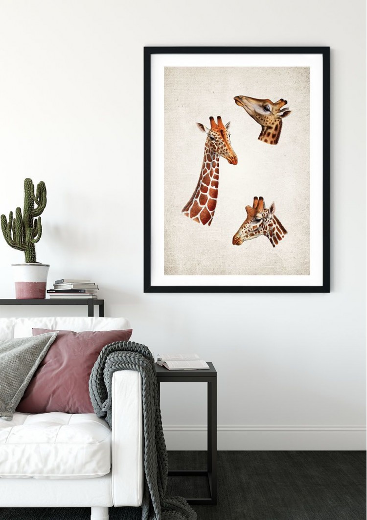 Giraffe Giclee Print Giraffe Giclee Print