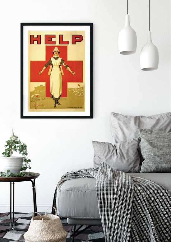 Medical Help Retro War Giclee Poster