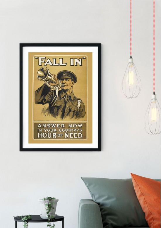Fall In Retro War Giclee Poster