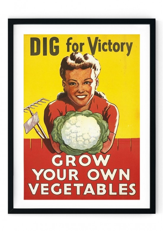 Dig For Victory Retro War Giclee Poster