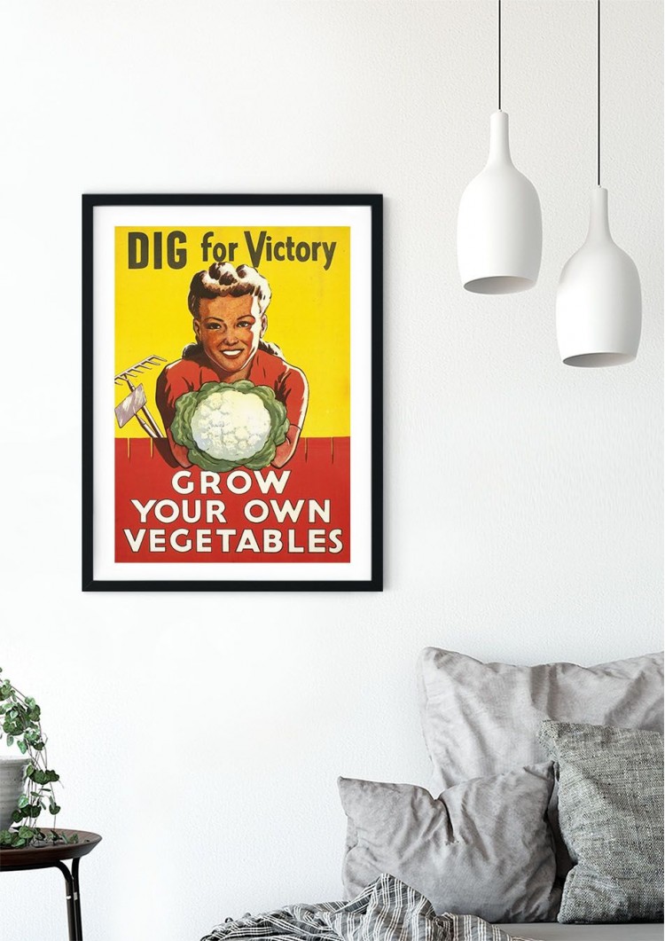 Dig For Victory Retro War Giclee Poster