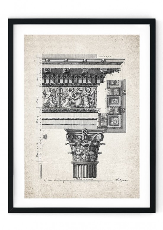 Roman Architecture Column Giclee Print