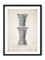Roman Architecture Double Corinthian Column Giclee Print