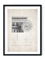 Roman Architecture Ionic Entablature Giclee Print