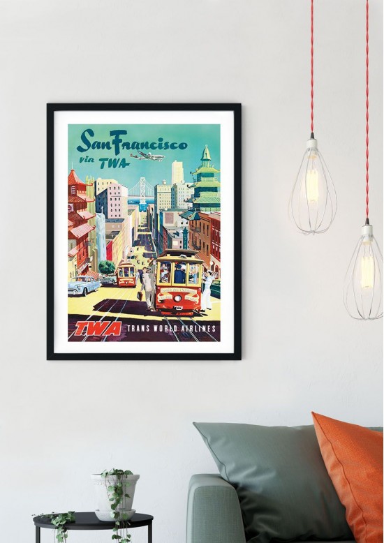 San Francisco Travel Retro Giclee Poster San Francisco Travel Retro Giclee Poster