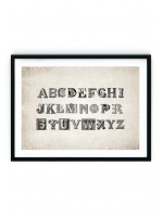 Vintage Alphabet #1 Giclee Print