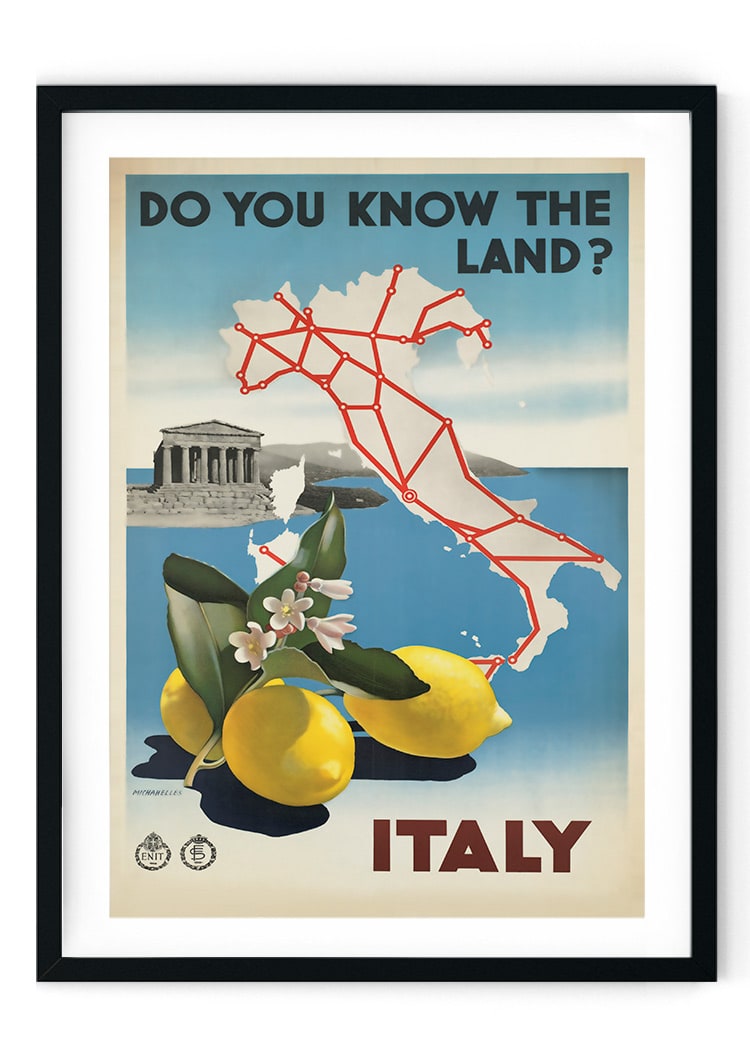 Italy Travel Retro Giclee Poster
