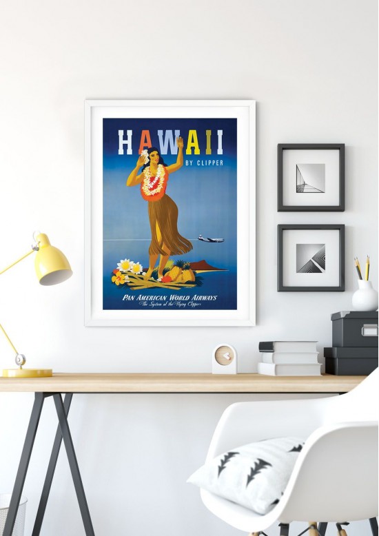 Hawaii Travel Retro Giclee Poster Hawaii Travel Retro Giclee Poster