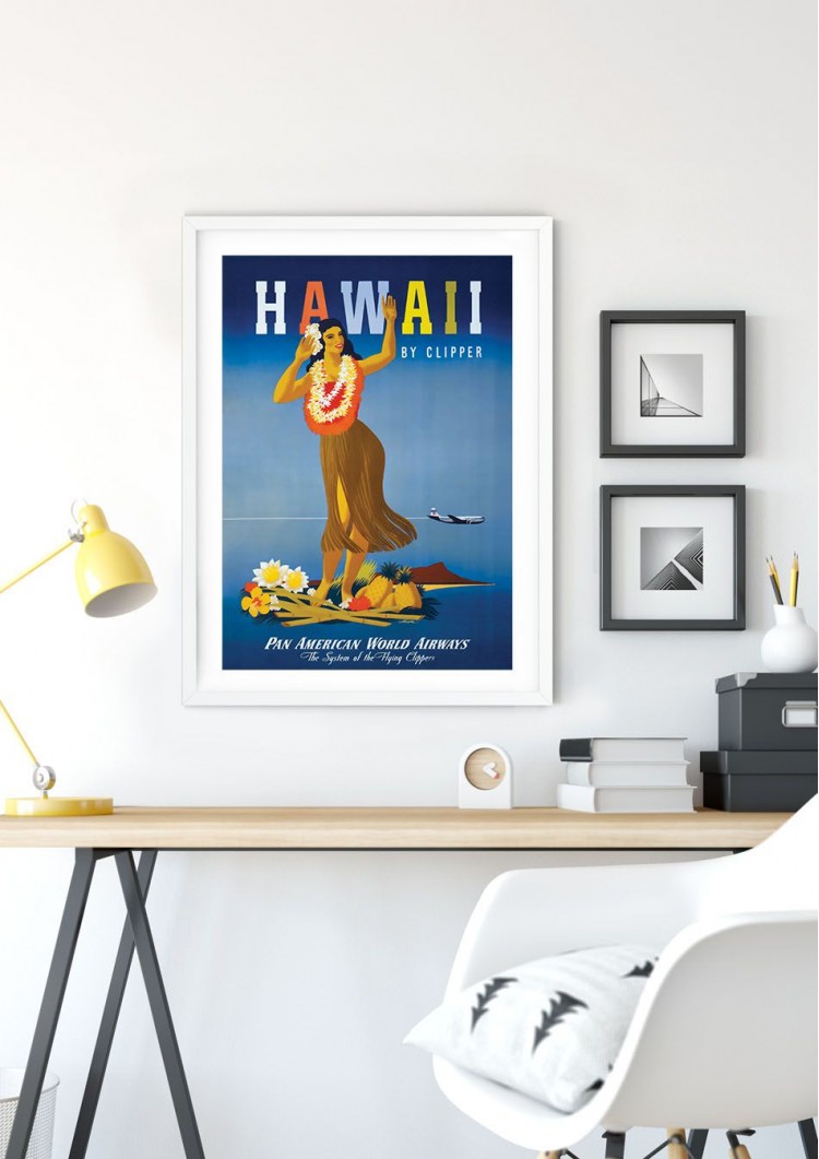 Hawaii Travel Retro Giclee Poster