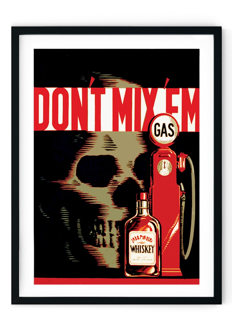 Don't Mix Retro Giclee Poster