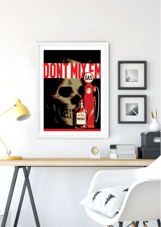 Don't Mix Retro Giclee Poster