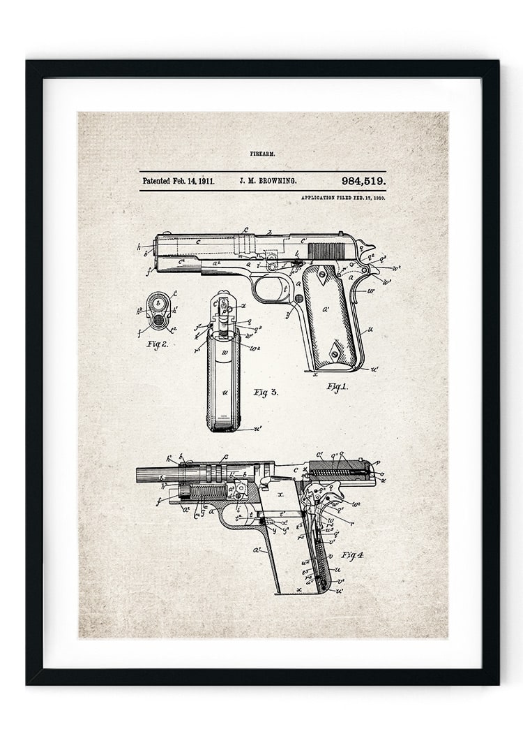 Pistol Patent Giclee Print