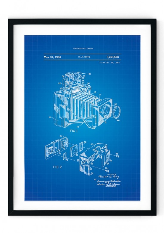 Camera Blueprint Patent Giclee Print
