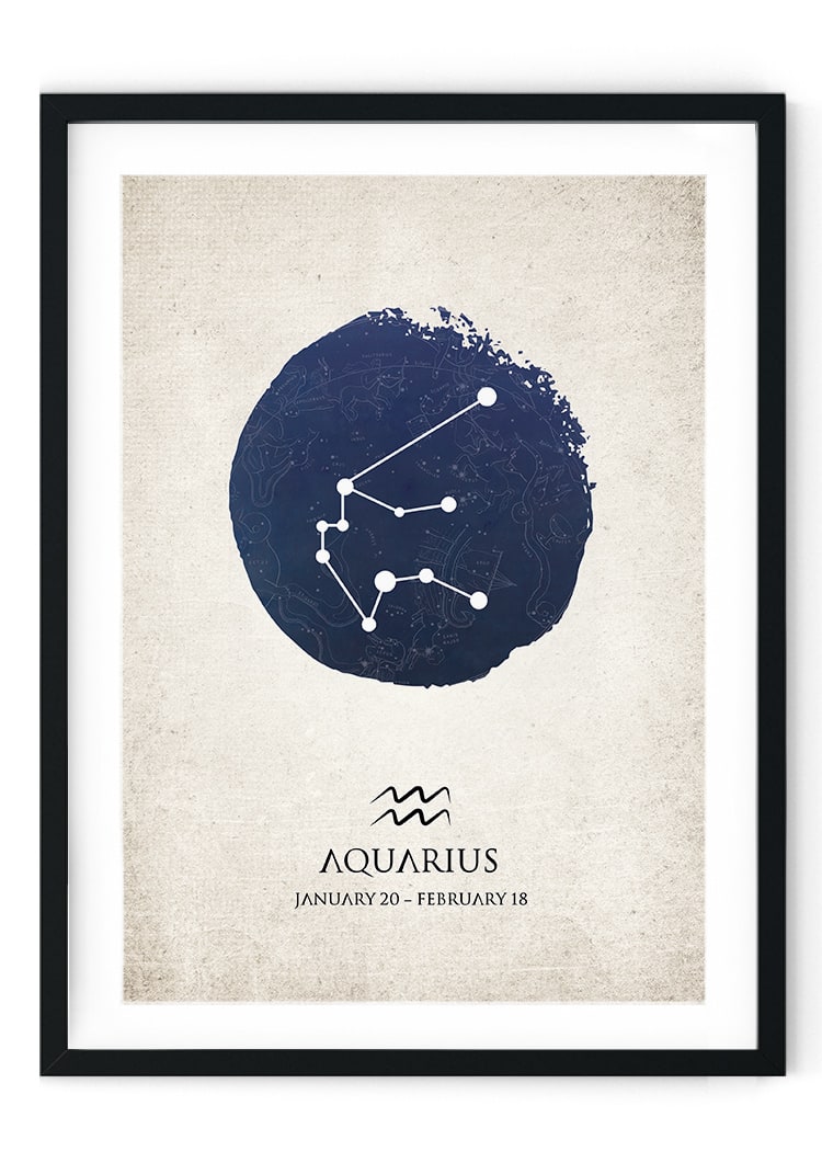 Aquarius Star Sign Giclee Print