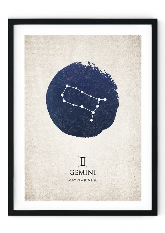 Gemini Star Sign Giclee Print
