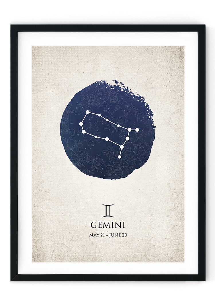 Gemini Star Sign Giclee Print