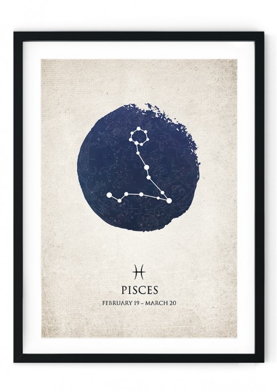 Pisces Star Sign Giclee Print